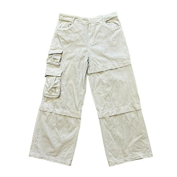 NWT ZARA Extra Long Wide Leg Baggy Cargo Pants SEE DESCRIPTION FOR SIZING INFO - Picture 6 of 14